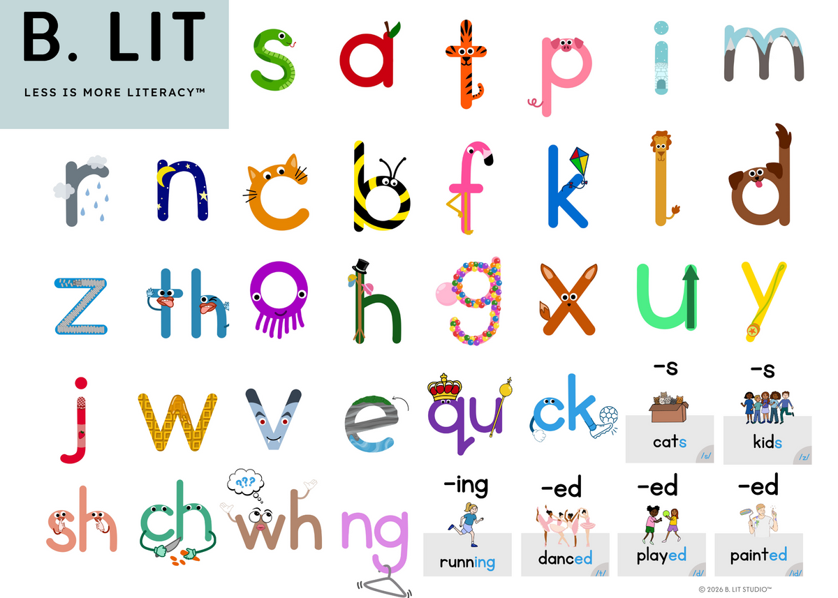 B.Lit Printable Flashcards and Posters (Digital Download)