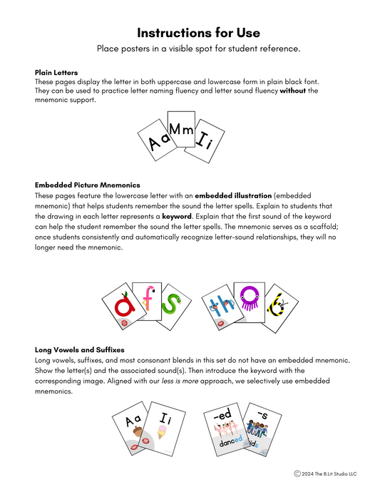 B.Lit Basics Printable Flashcards and Posters (Digital Download)